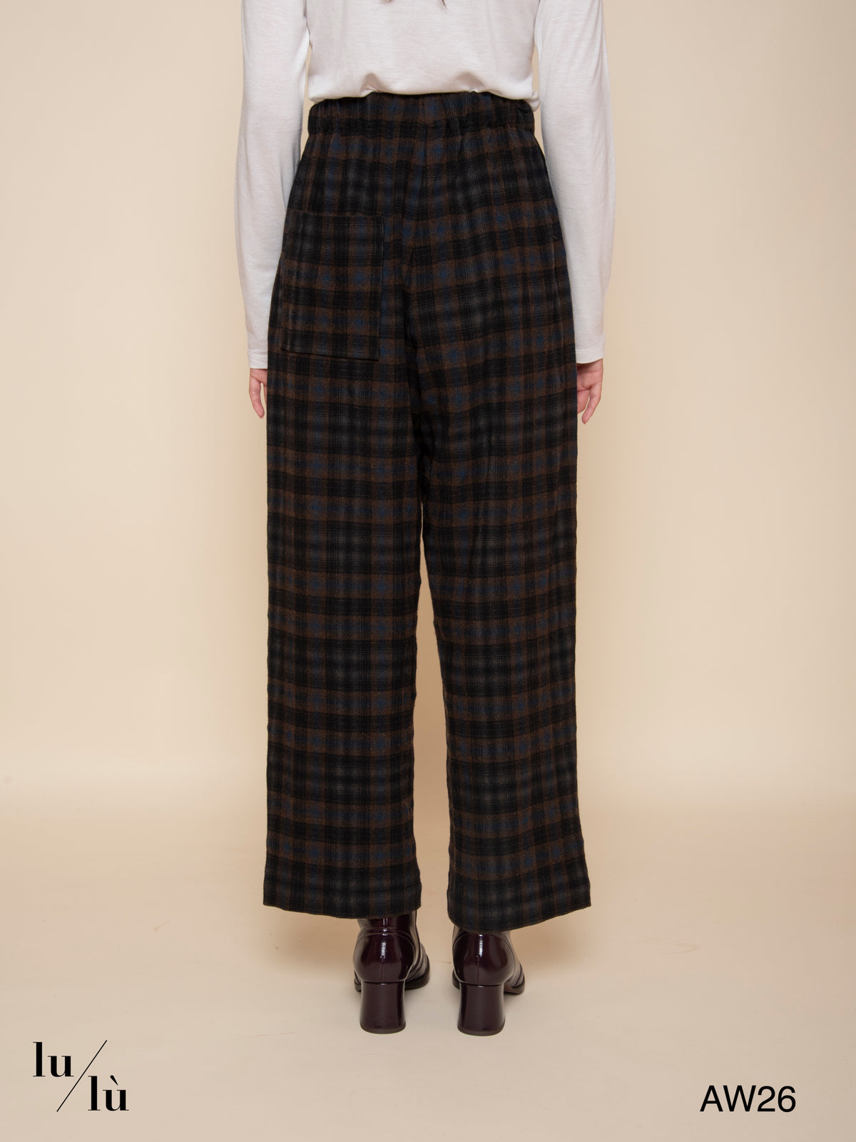 Piper - Pantalone check in lana vergine