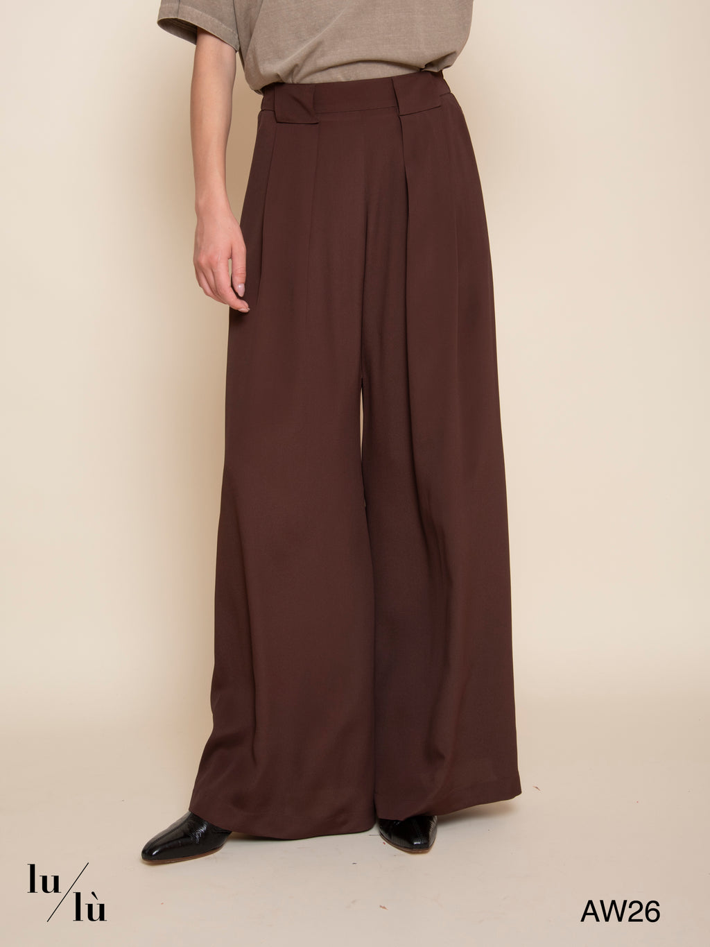 Aspen - Pantalone in crêpe di acetato e seta