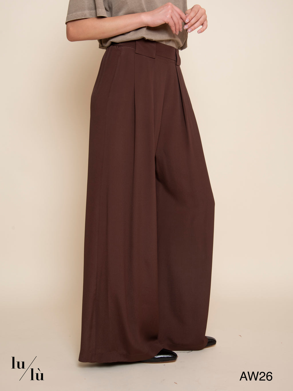 Aspen - Pantalone in crêpe di acetato e seta