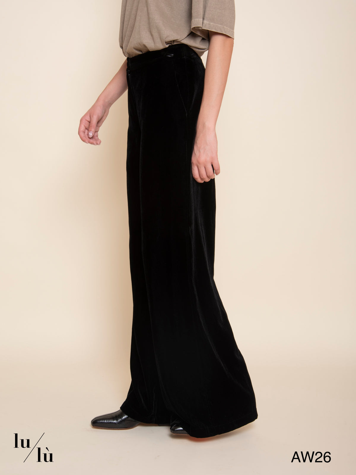 Candeo Velvet - Pantalone in velluto liscio