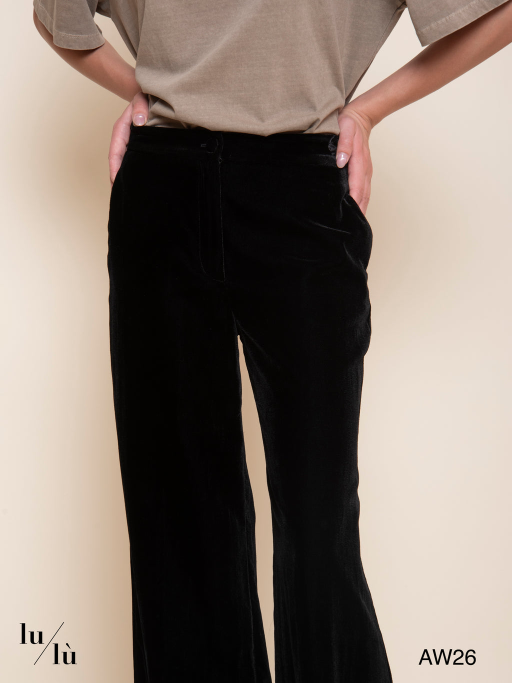 Candeo Velvet - Pantalone in velluto liscio