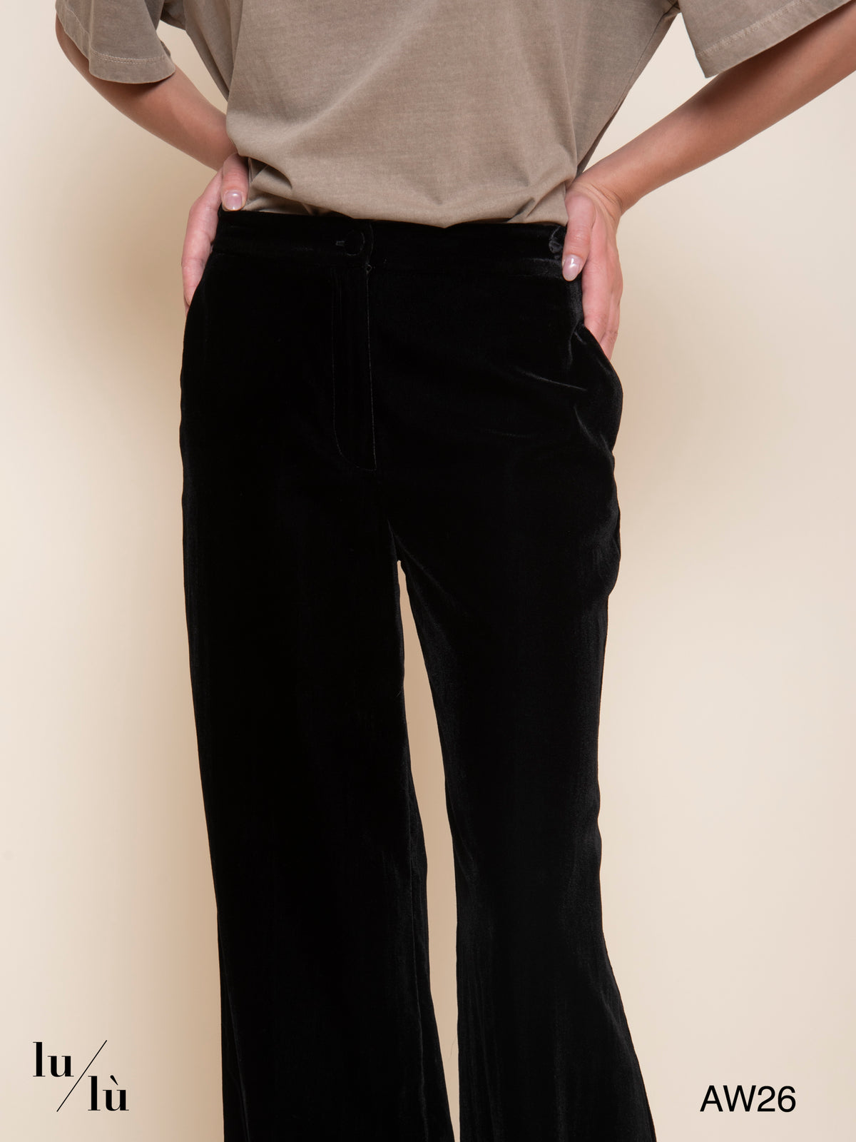 Candeo Velvet - Pantalone in velluto liscio