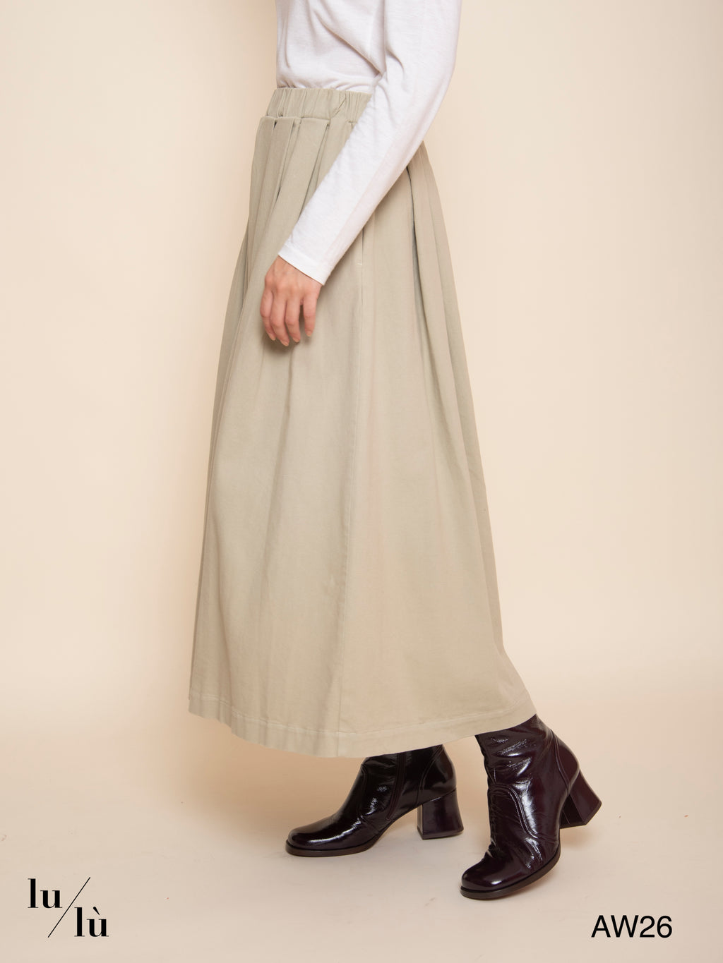 Cora - Gonna midi in cotone stretch