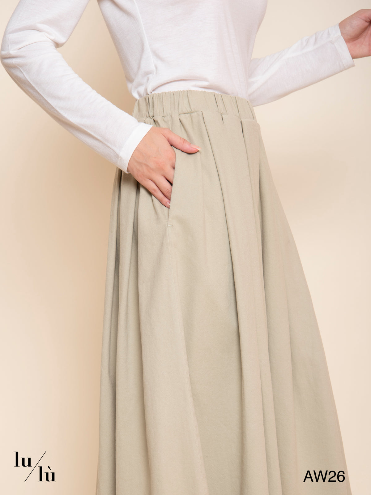 Cora - Gonna midi in cotone stretch