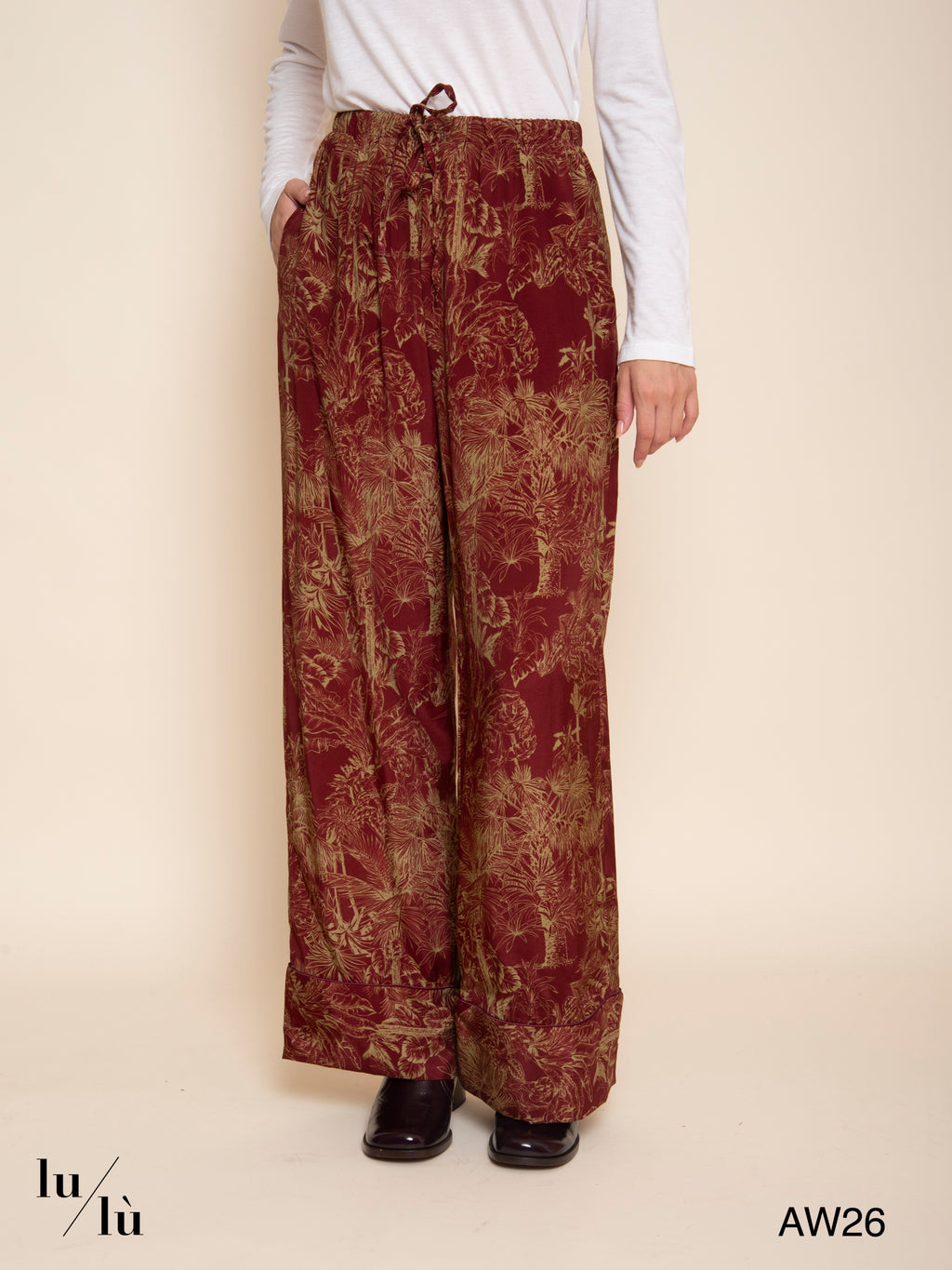 Foresta - Pantalone stile pigiama in viscosa