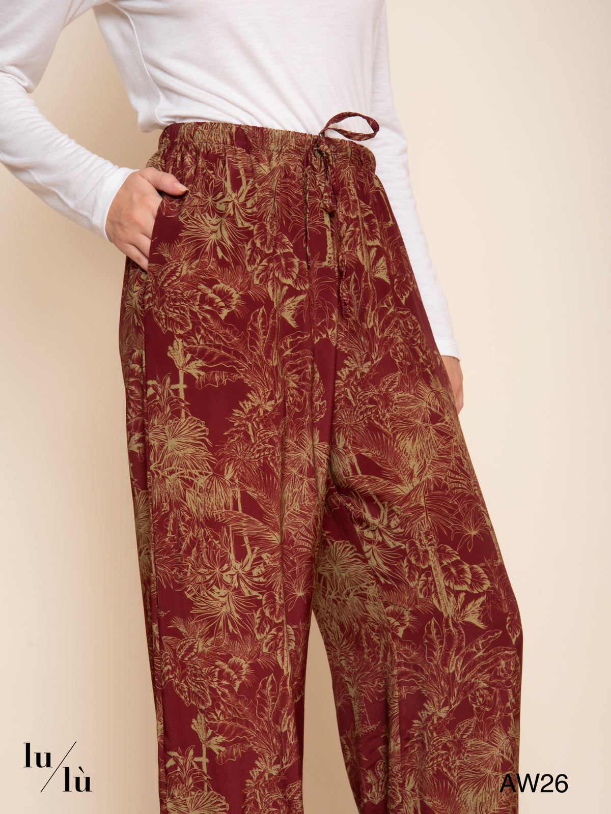 Foresta - Pantalone stile pigiama in viscosa