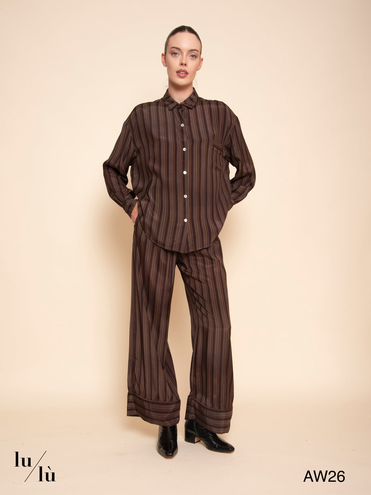 Pervis - Pantalone stile pigiama a righe