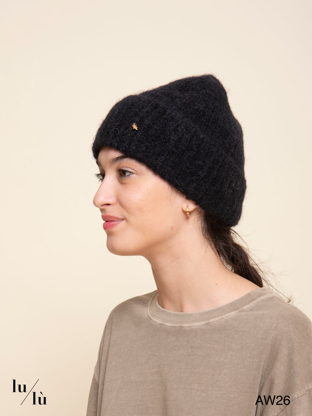 Alan Marine - Berretto in kid mohair e lana merino