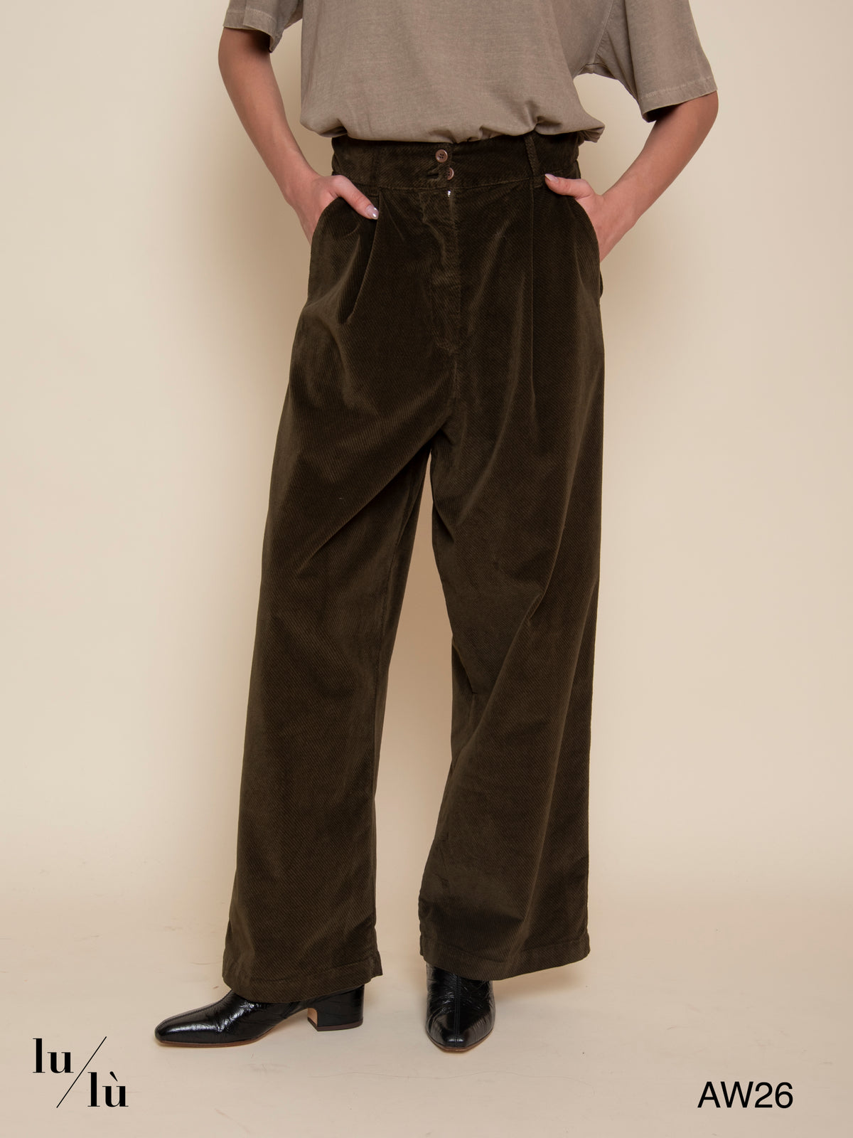 Selva - Pantalone in velluto di cotone stretch