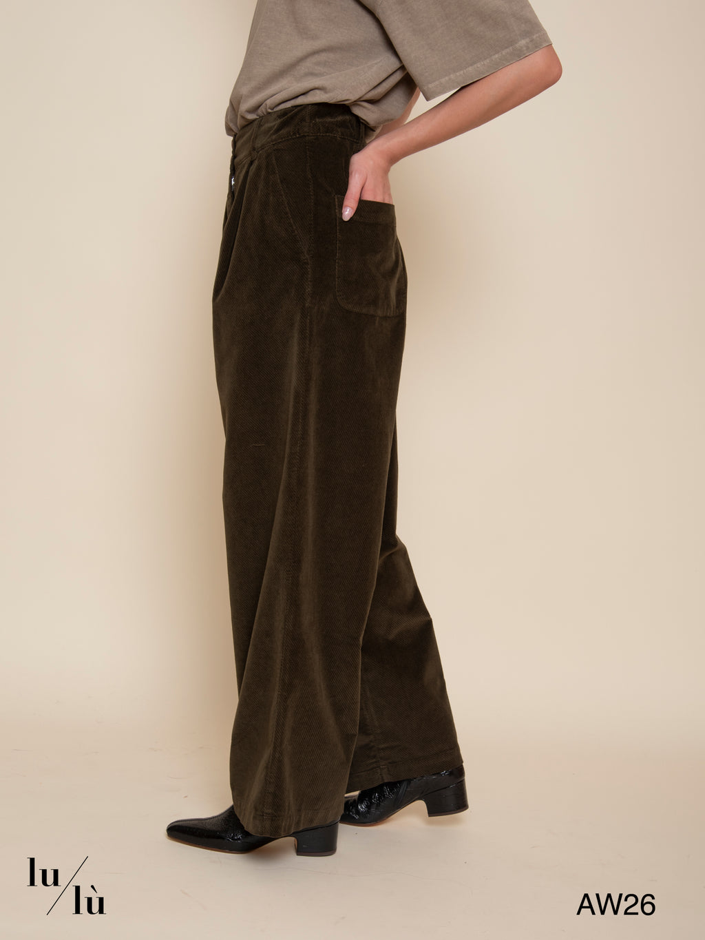 Selva - Pantalone in velluto di cotone stretch