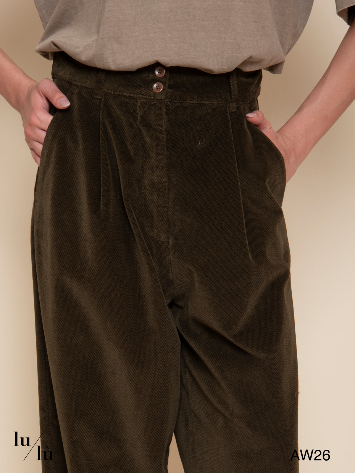 Selva - Pantalone in velluto di cotone stretch