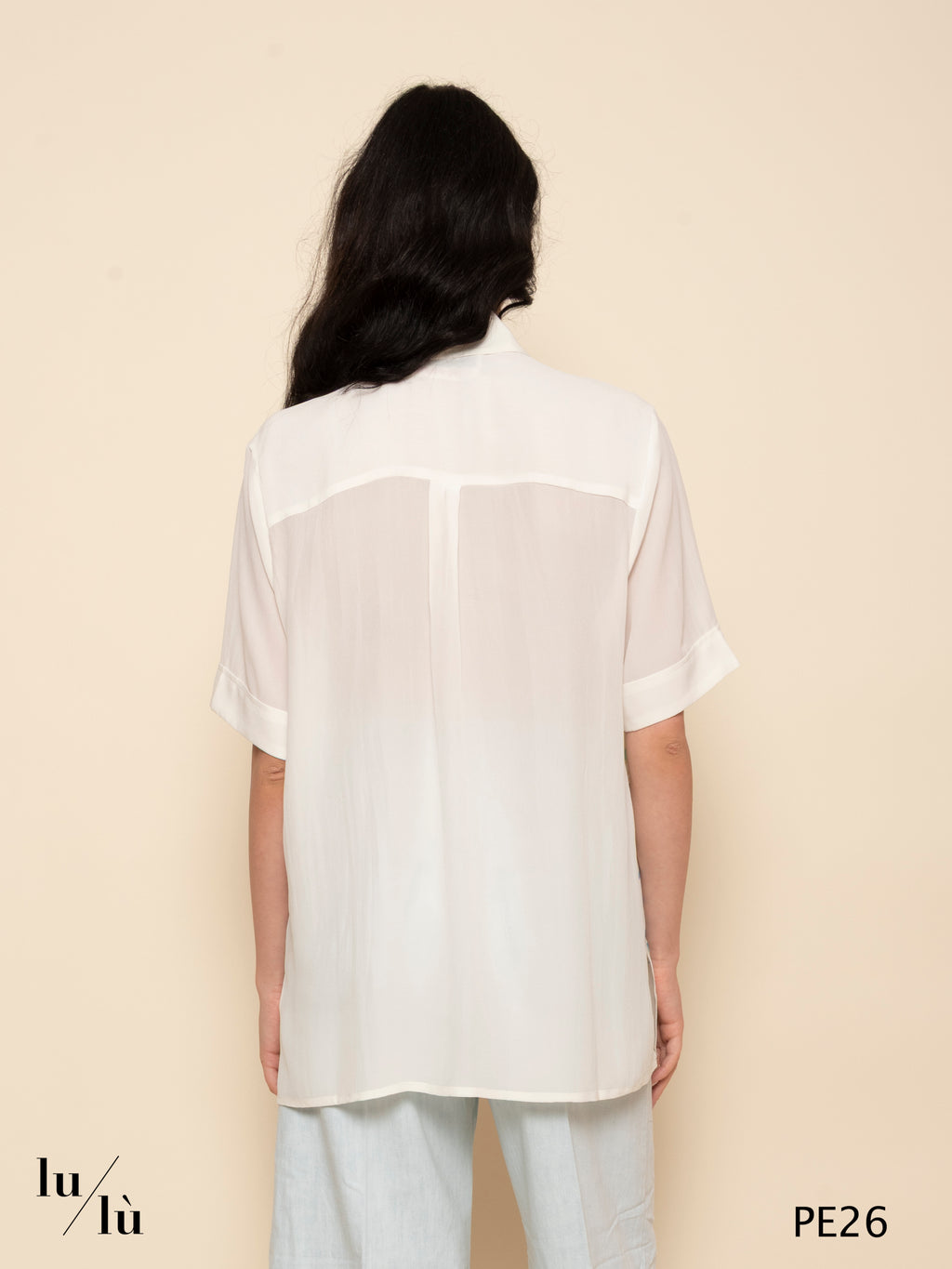 Karine - Camicia in seta stampata paesaggio
