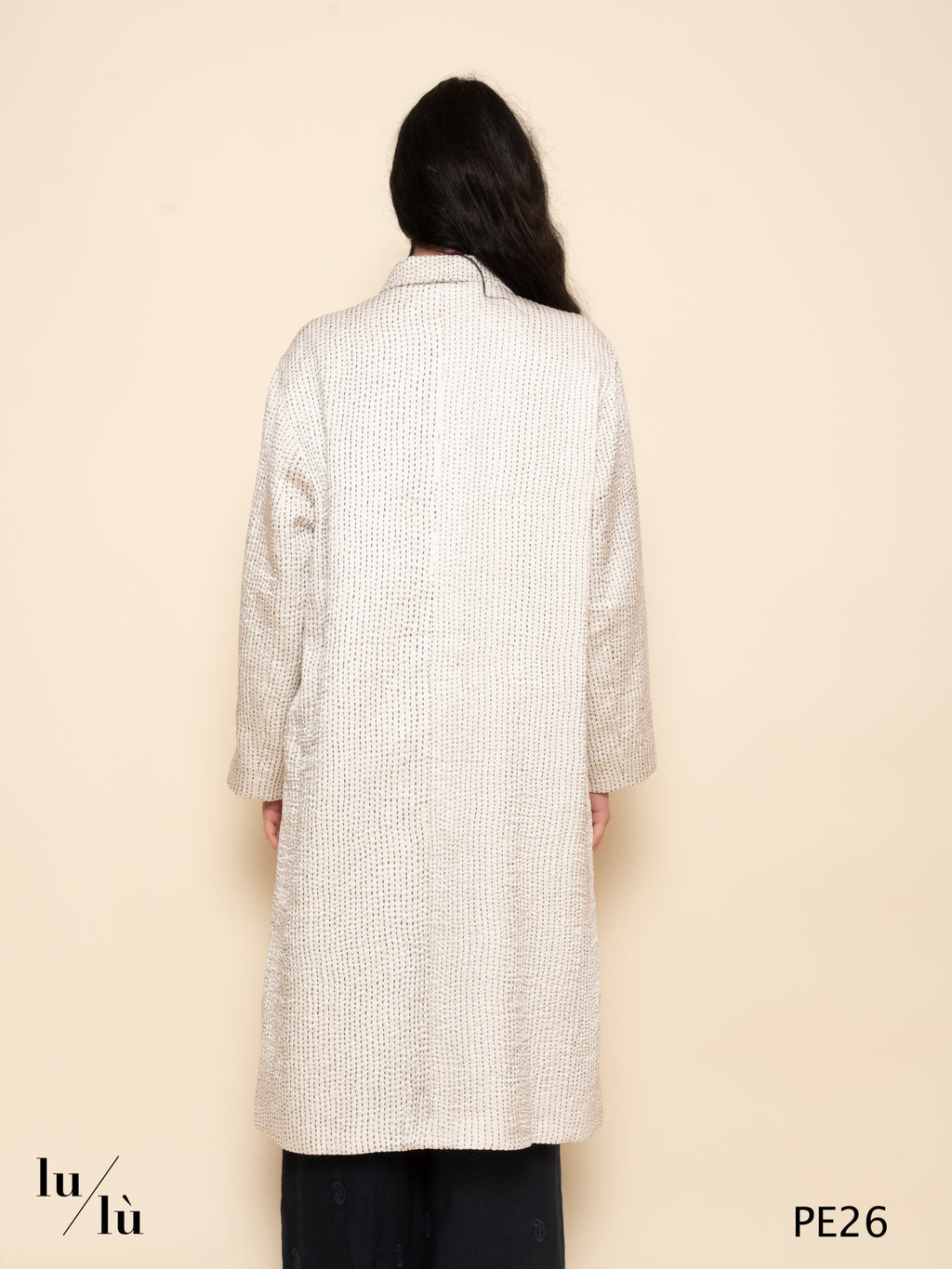 Doniv - Cappotto reversibile in seta con stampa beachwear