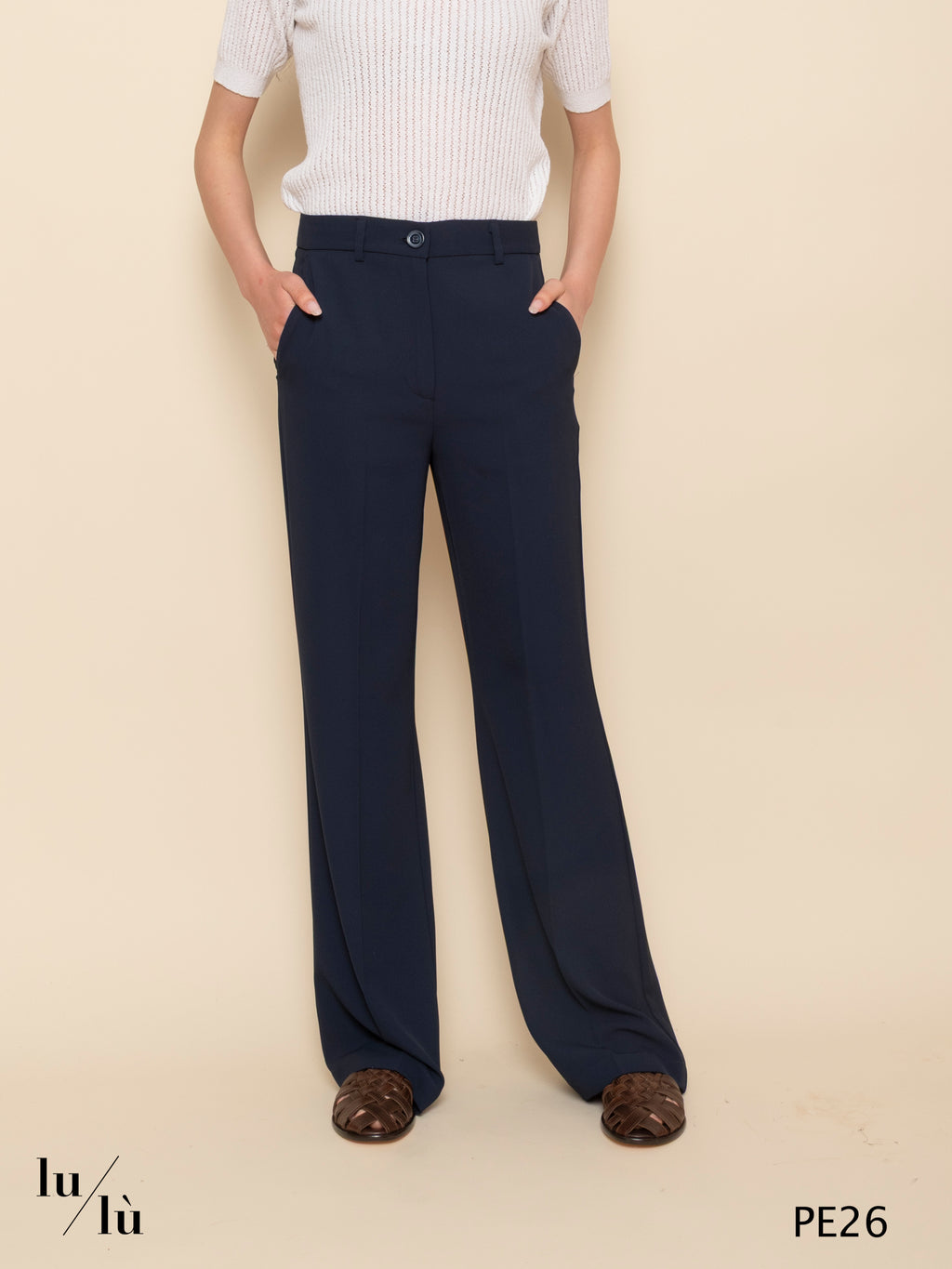 Rosmarino Blu - Pantalone donna linea flared