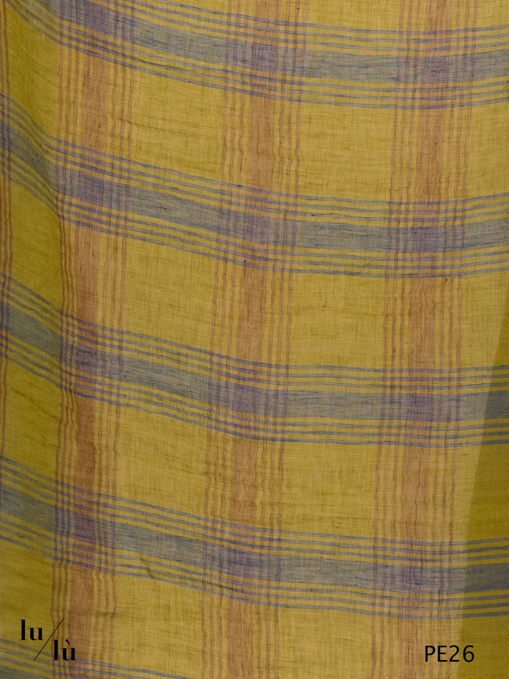 Lightfall Pistachio - Foulard in 100% lino con motivo check
