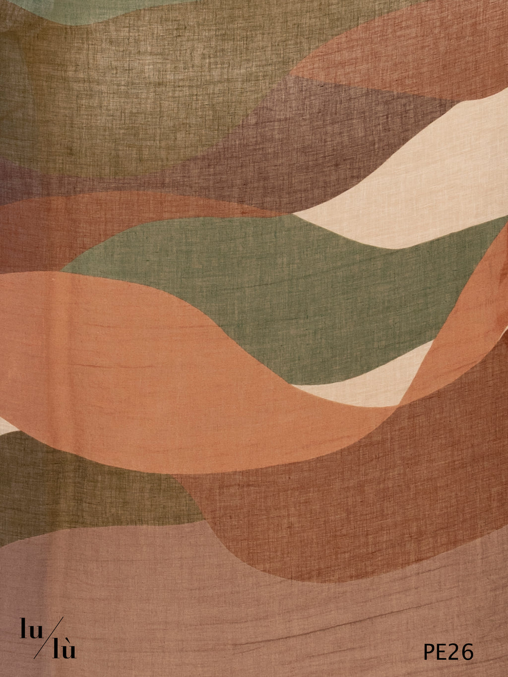 Root Terracotta - Foulard in 100% lino stampato