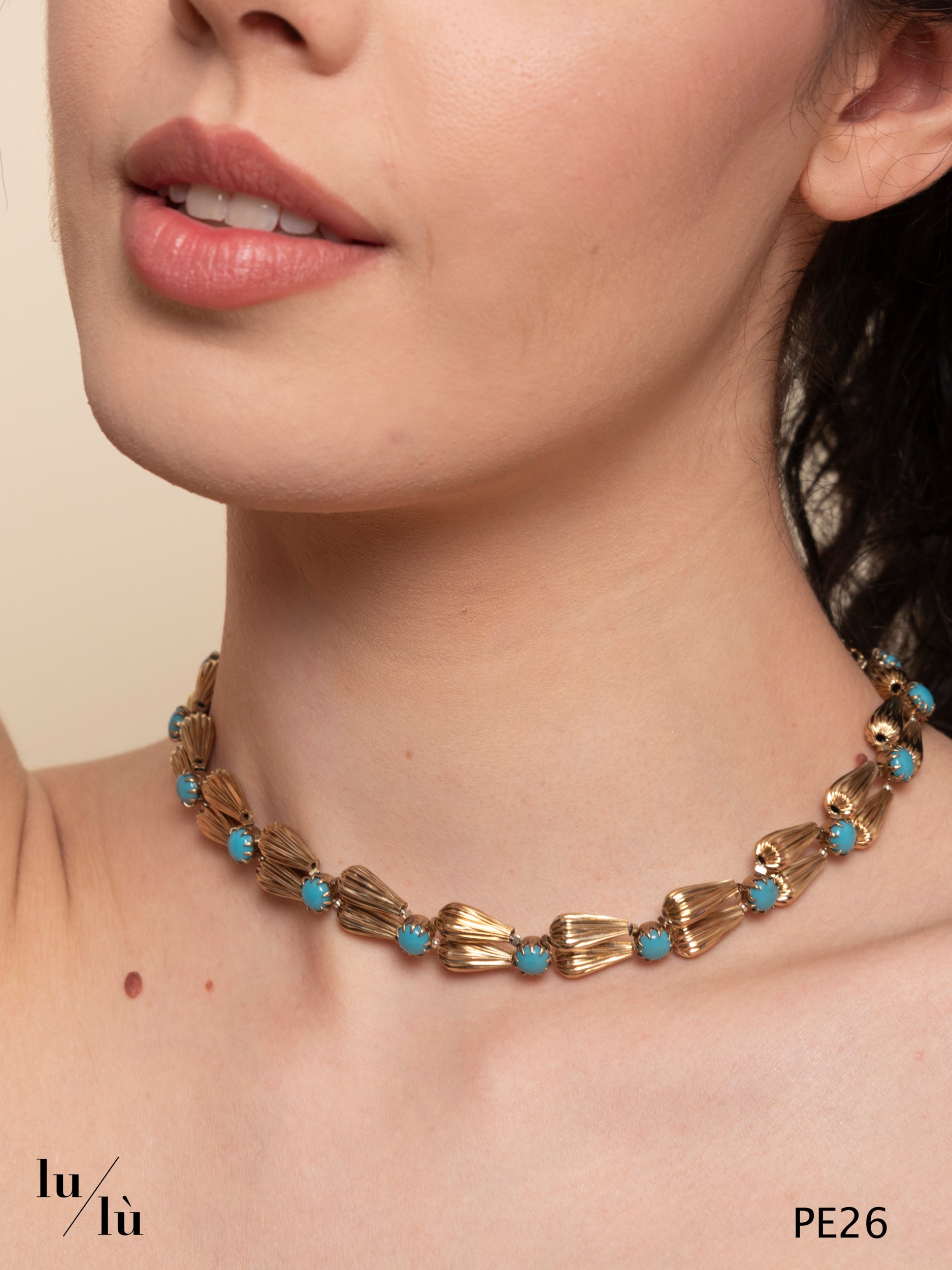 Ombra Turchese - Collana girocollo artigianale