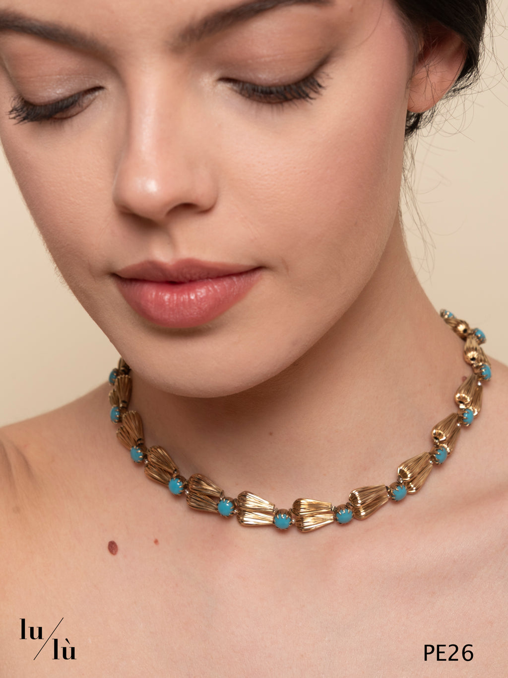 Ombra Turchese - Collana girocollo artigianale