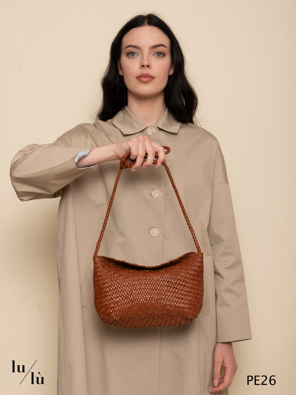 Corsina Cuoio - Borsa intrecciata in pelle