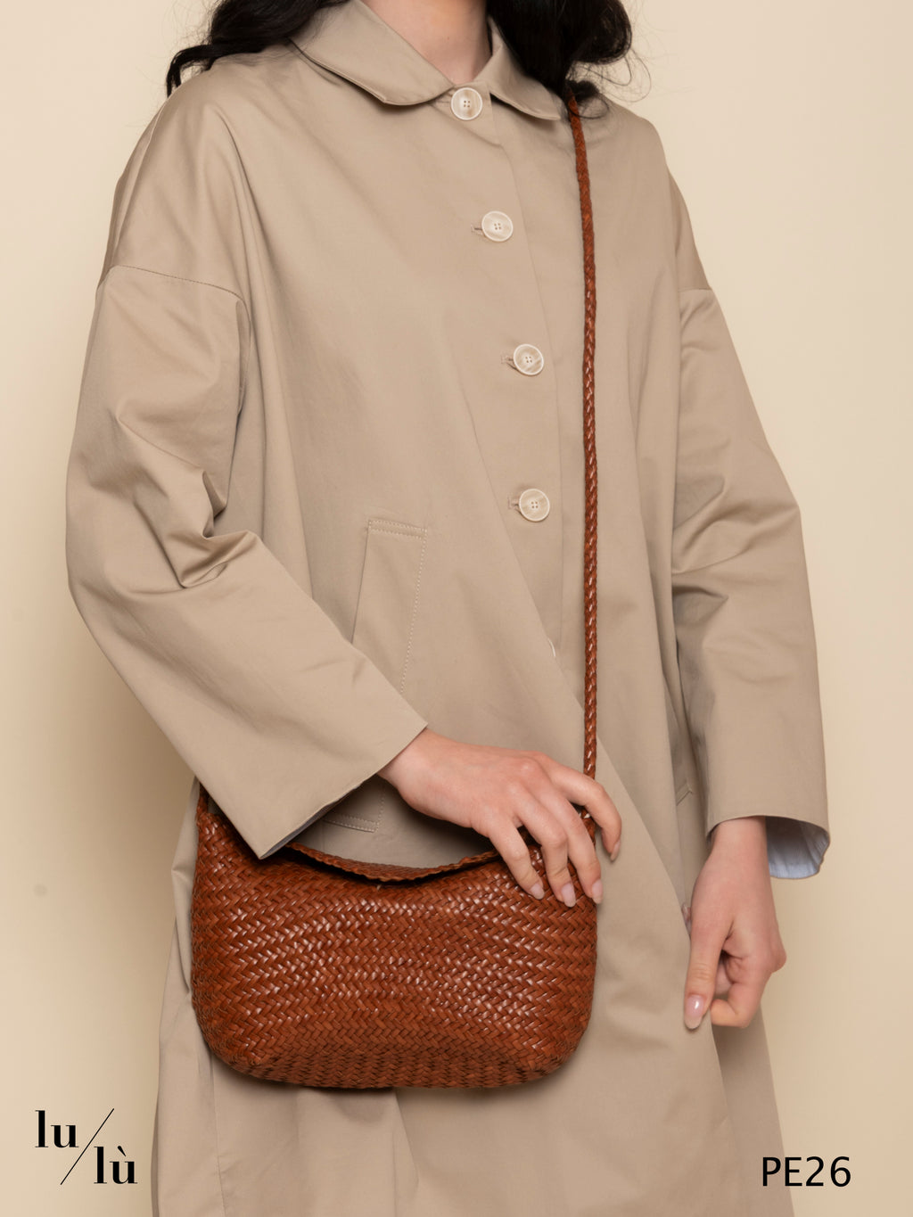 Corsina Cuoio - Borsa intrecciata in pelle