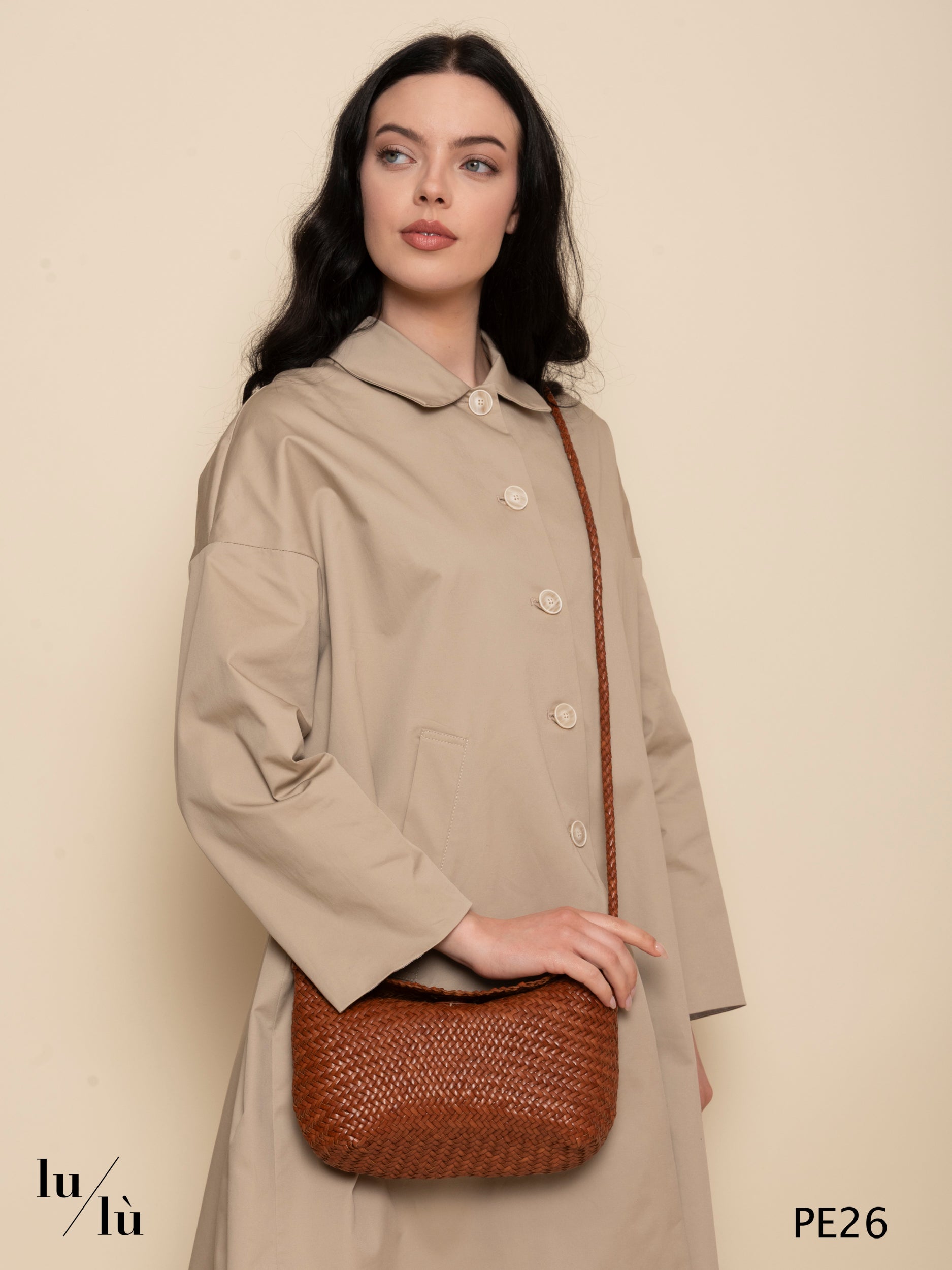 Corsina Cuoio - Borsa intrecciata in pelle