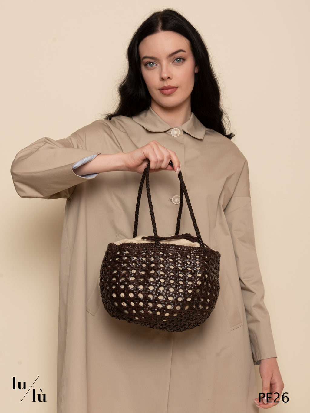 Juventus Dark Brown - Bag intrecciata a mano