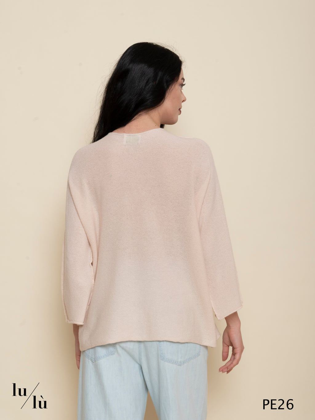 Viola - Poncho donna in cashmere 100% con manica a kimono