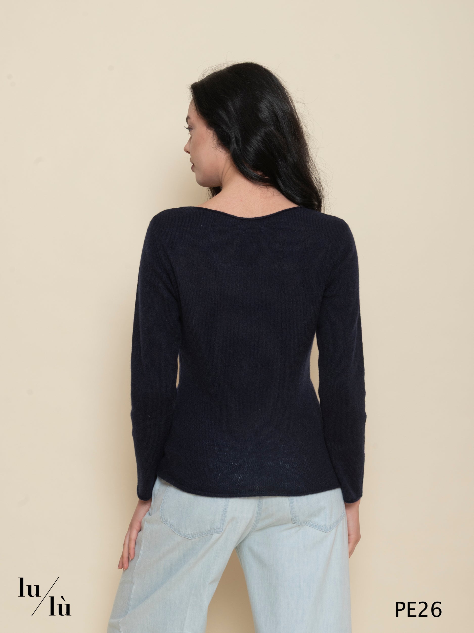 Iris - Maglia donna girocollo in cashmere 100%