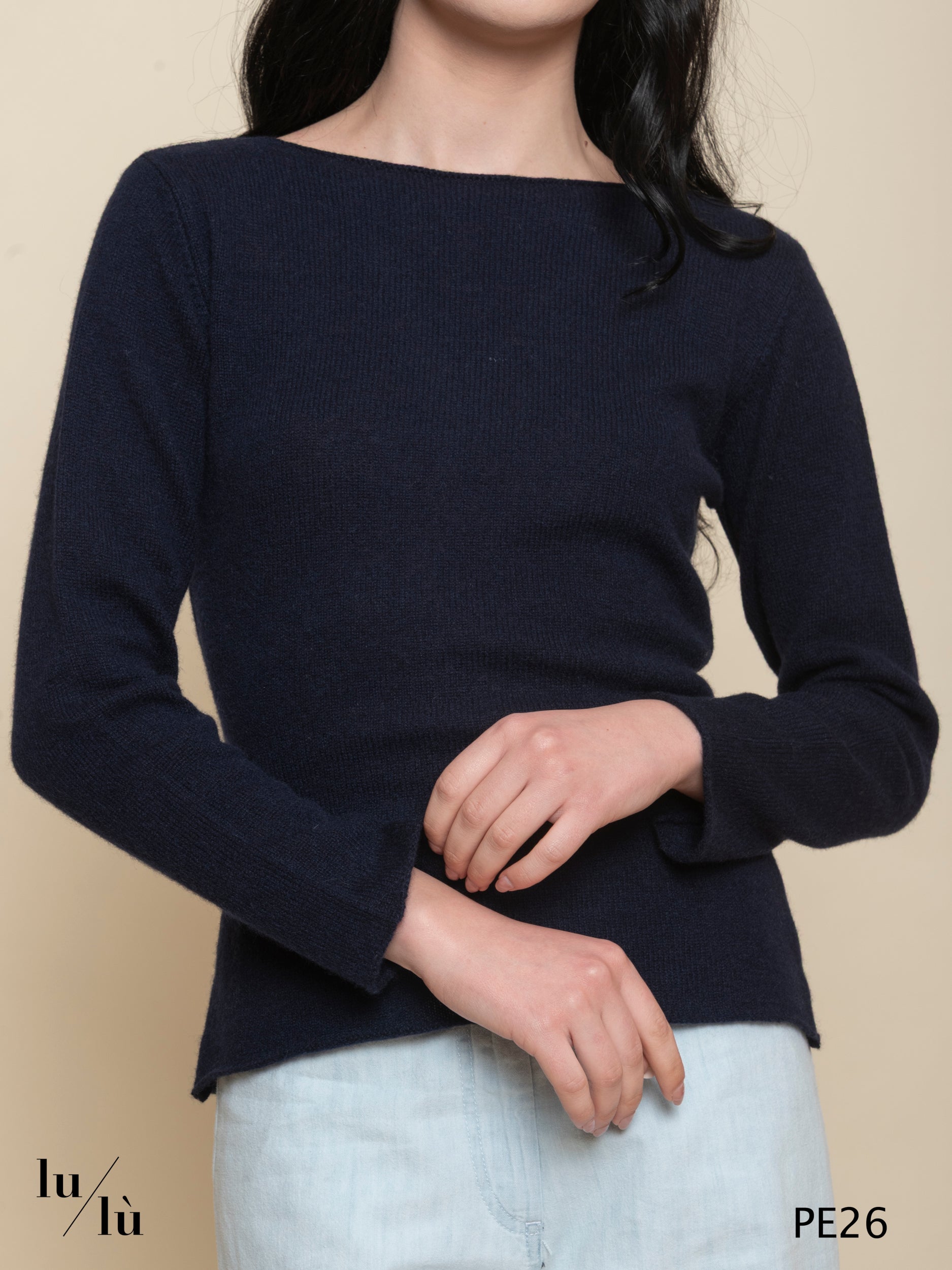 Iris - Maglia donna girocollo in cashmere 100%