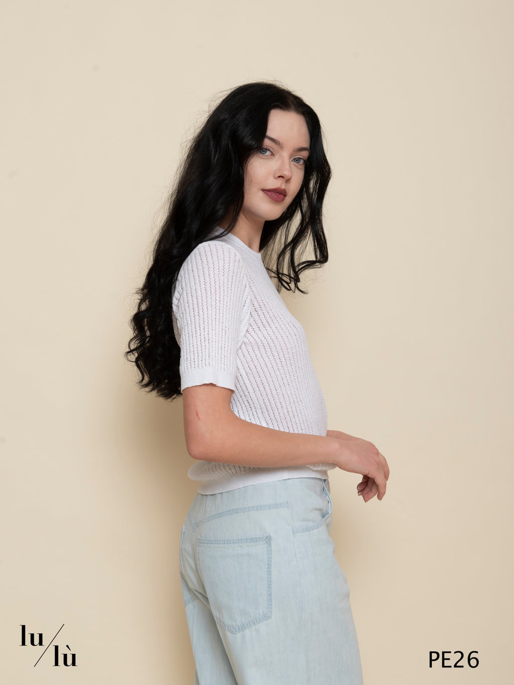 Dalia - Maglia donna traforata in cotone