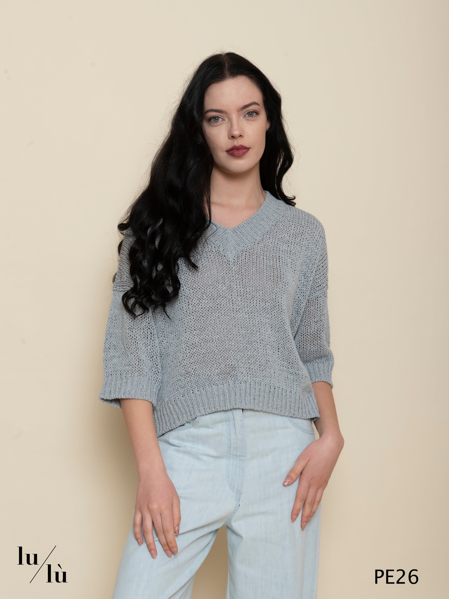 Gardenia - Maglia donna in fettuccia di cotone