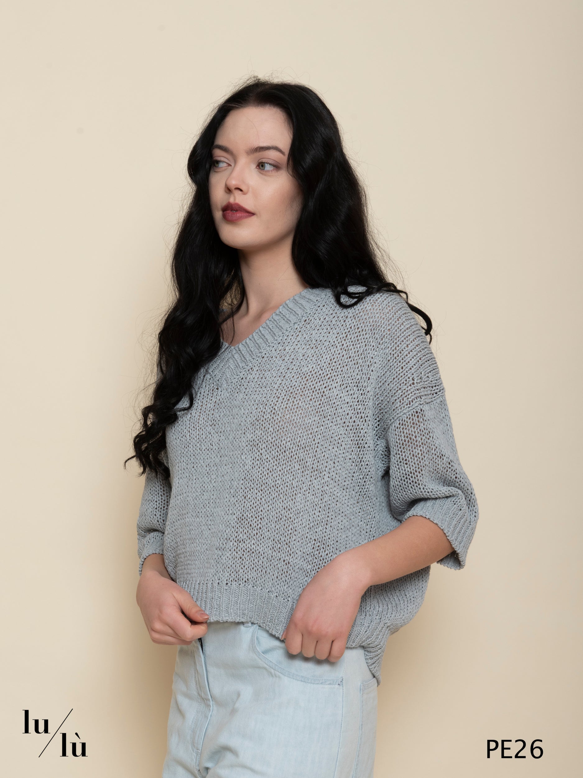 Gardenia - Maglia donna in fettuccia di cotone