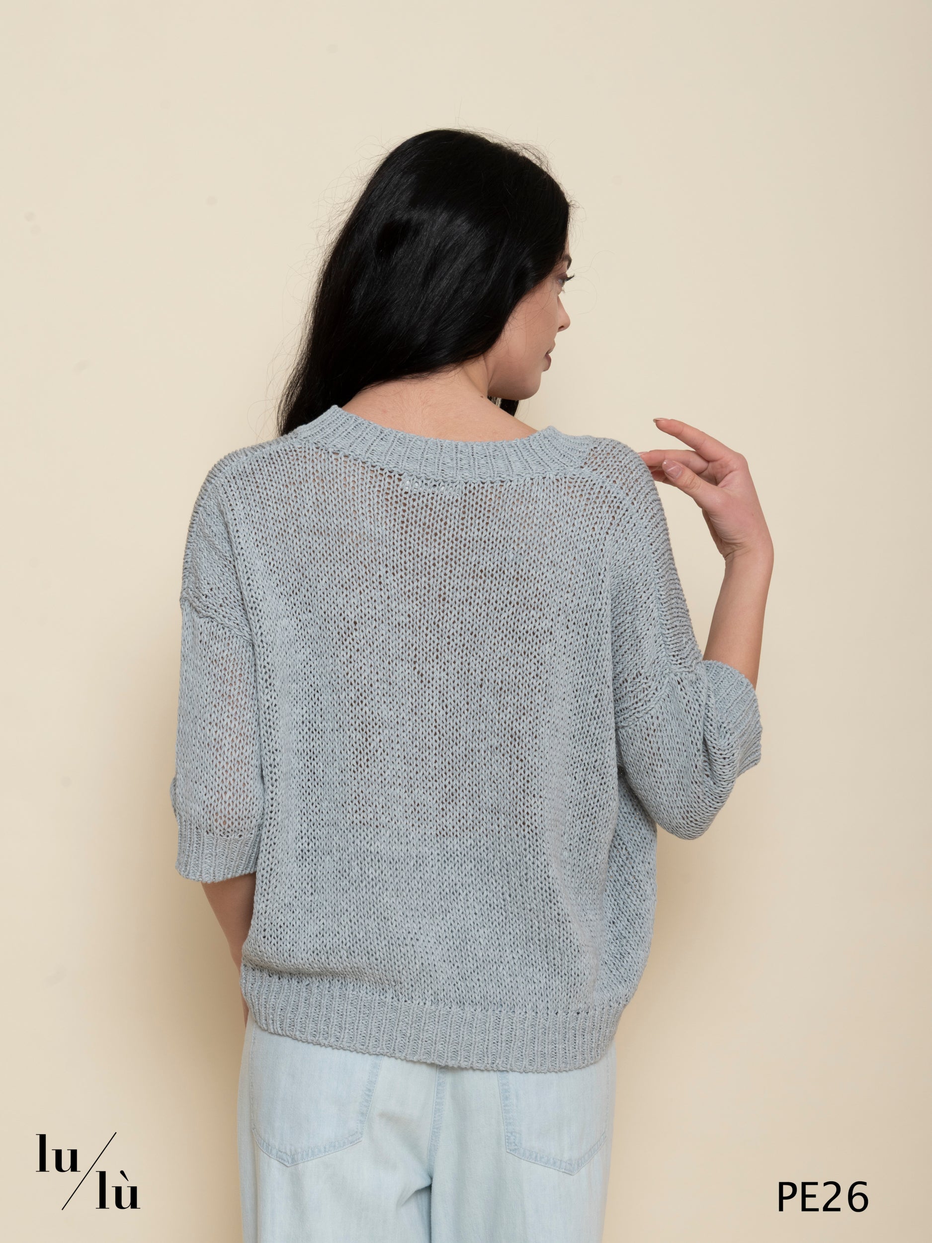 Gardenia - Maglia donna in fettuccia di cotone