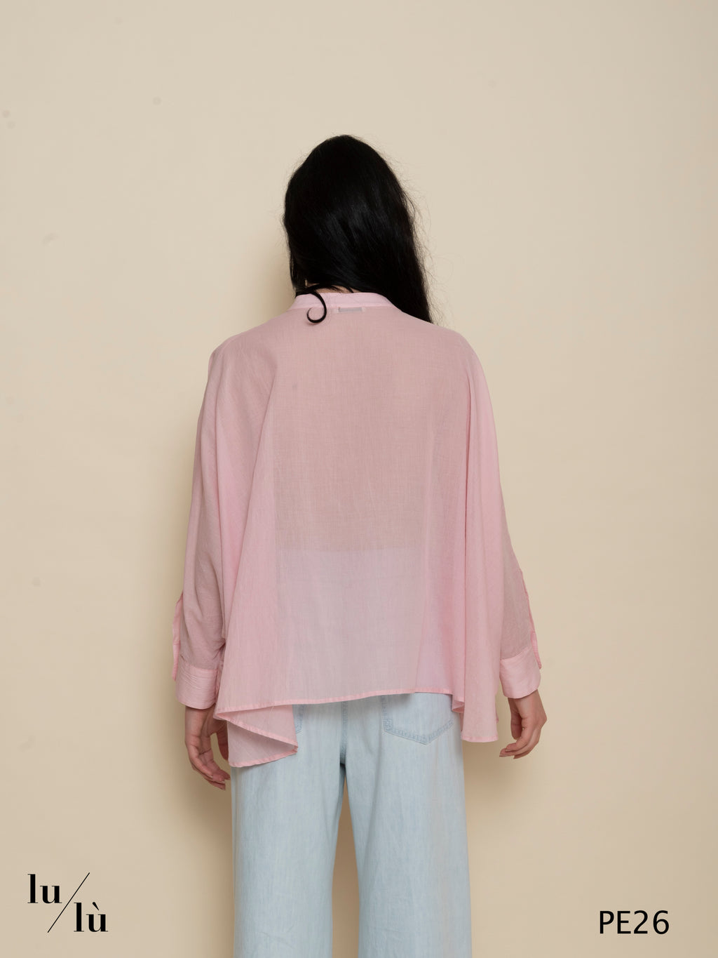 Mirta - Camicia donna in voile di cotone con dettagli in pizzo