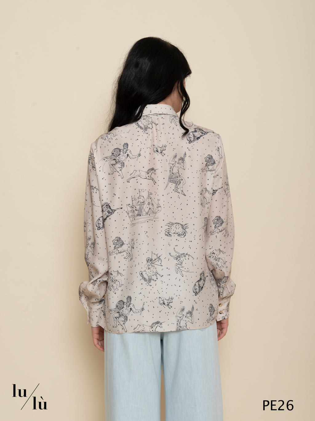 Melissa - Camicia donna in seta stampata con bottoni
