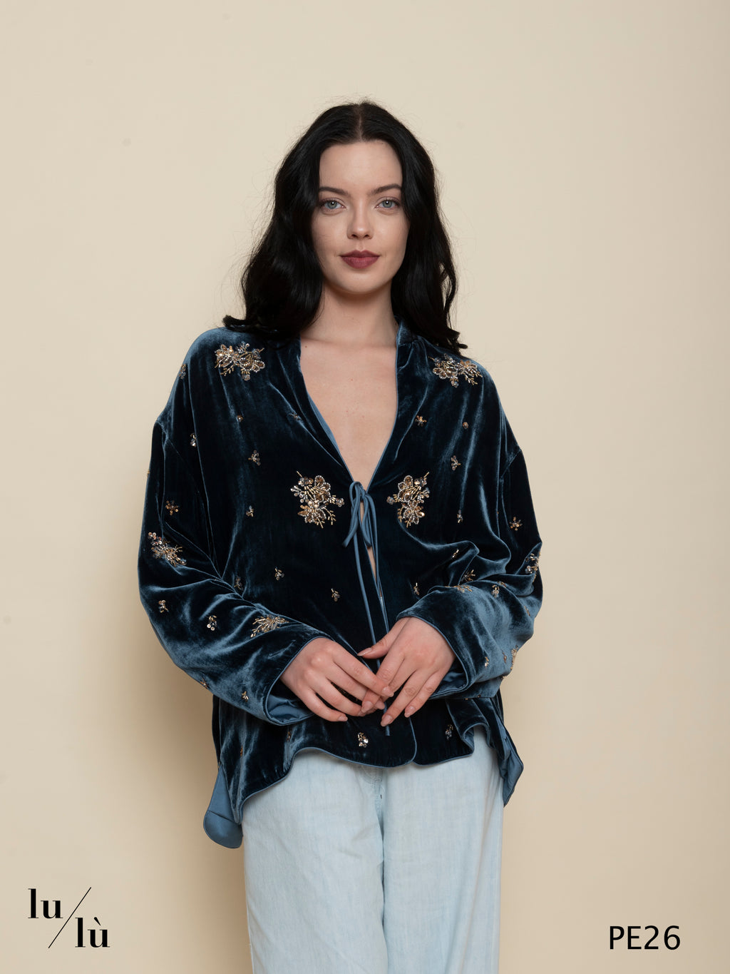 Opera - Giacca donna boxy in velluto di viscosa e seta