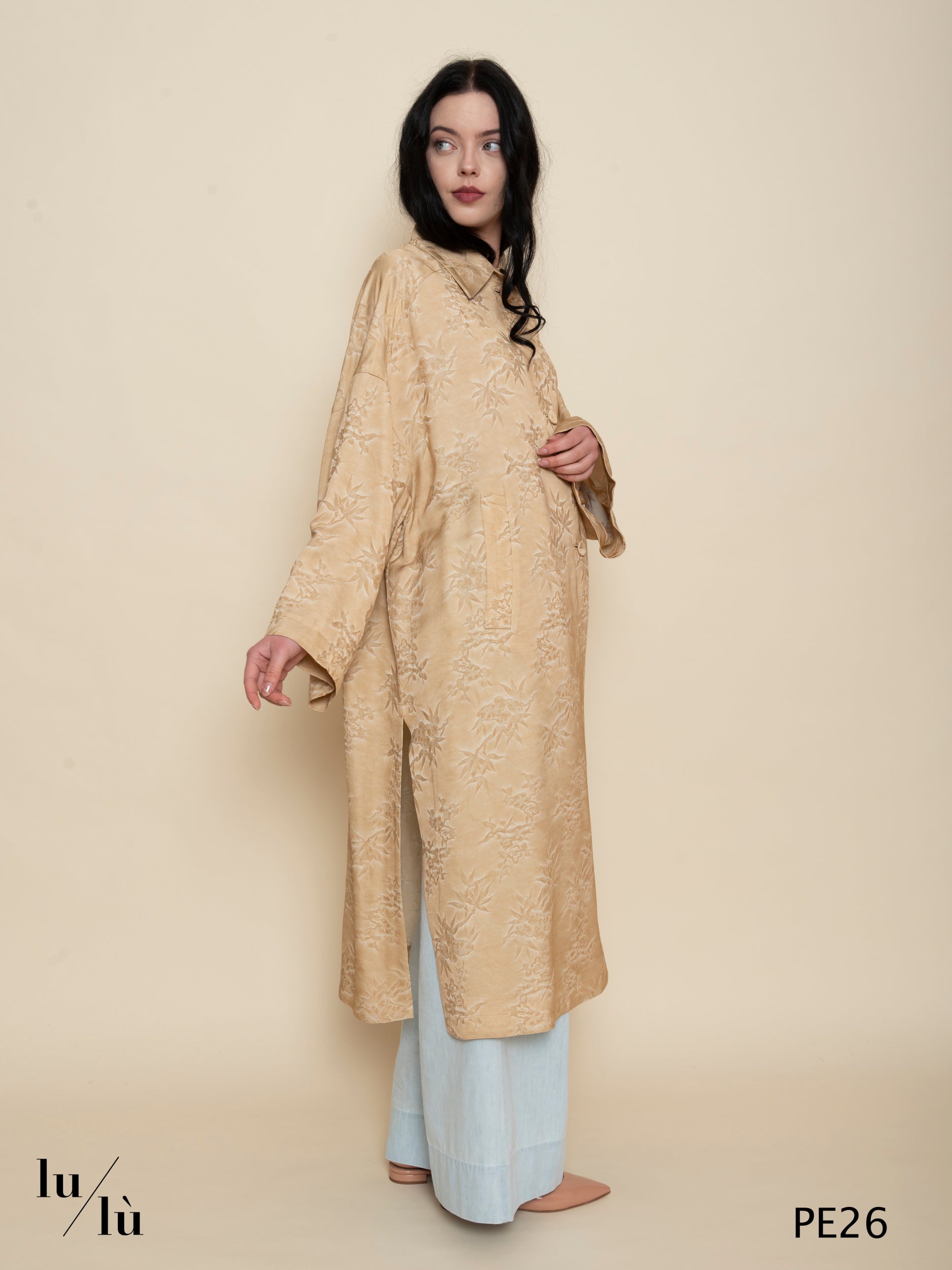 Azul - Spolverino donna over jacquard in viscosa