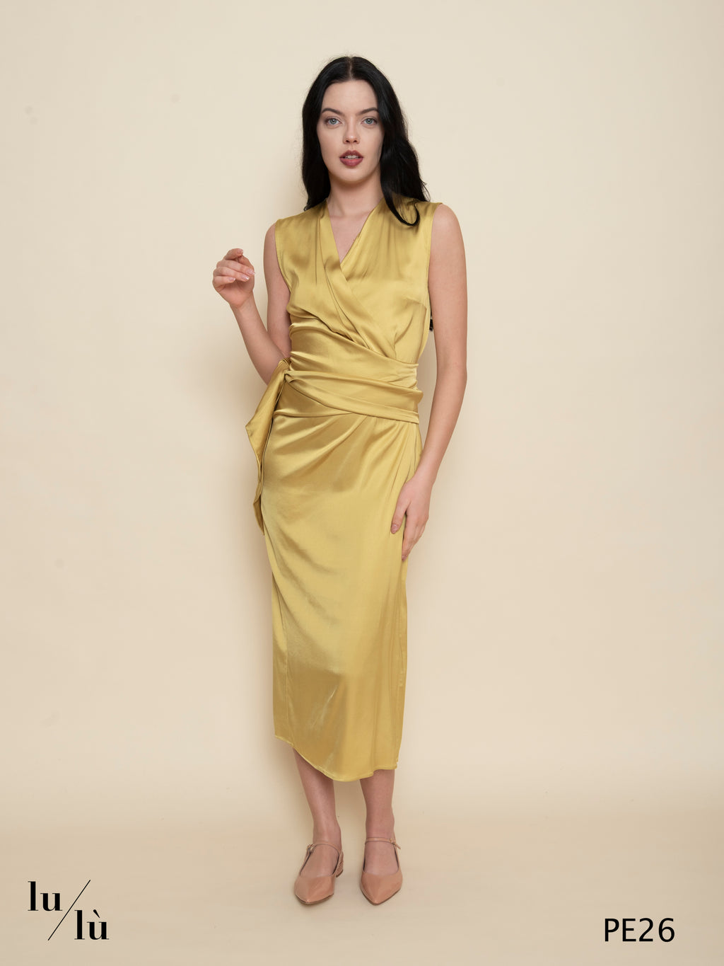 Roca - Abito donna midi in raso di viscosa