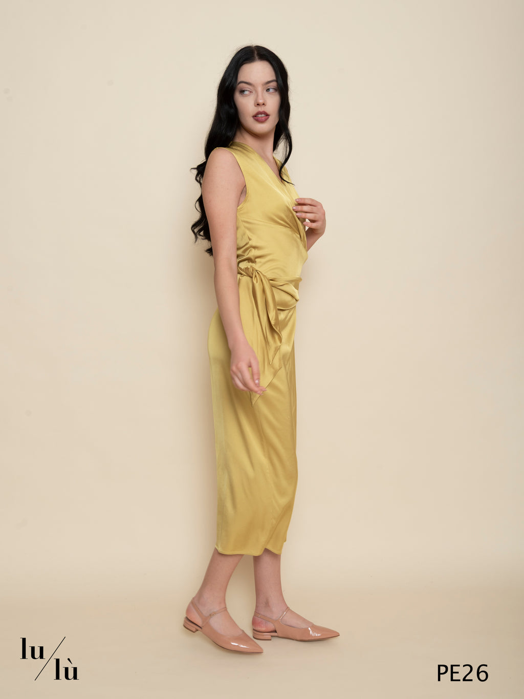 Roca - Abito donna midi in raso di viscosa