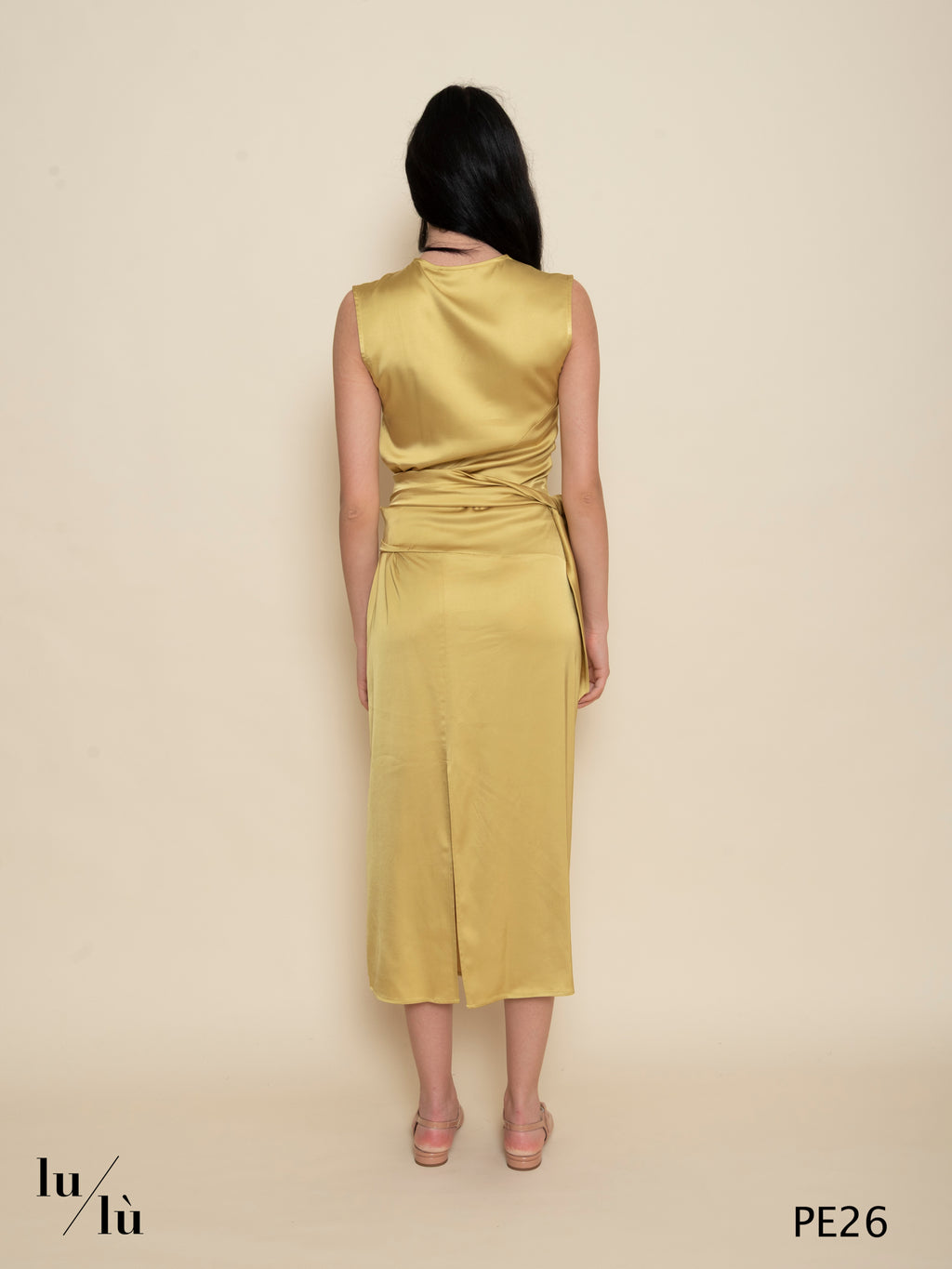 Roca - Abito donna midi in raso di viscosa