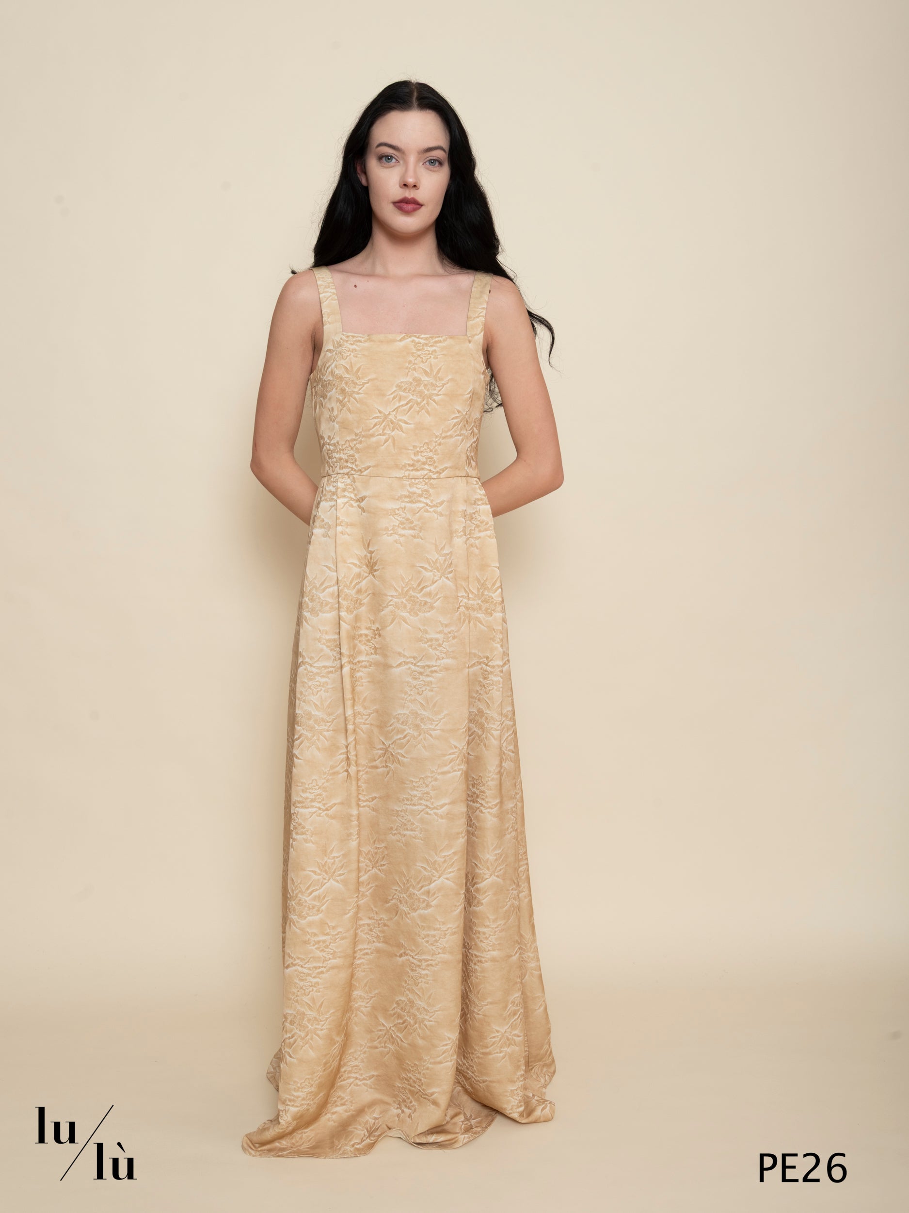 Sonora - Abito donna lungo in viscosa jacquard