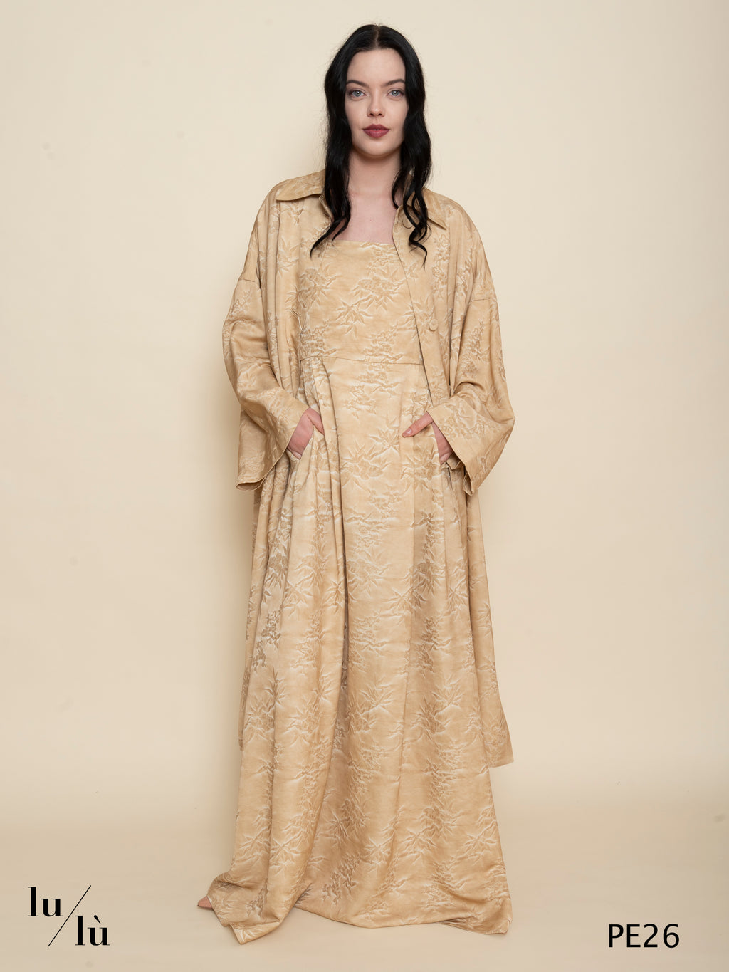 Sonora - Abito donna lungo in viscosa jacquard