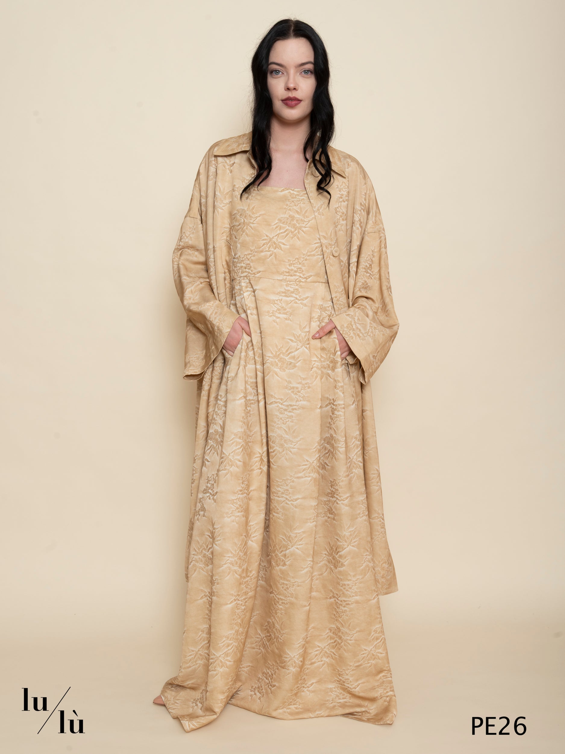 Sonora - Abito donna lungo in viscosa jacquard