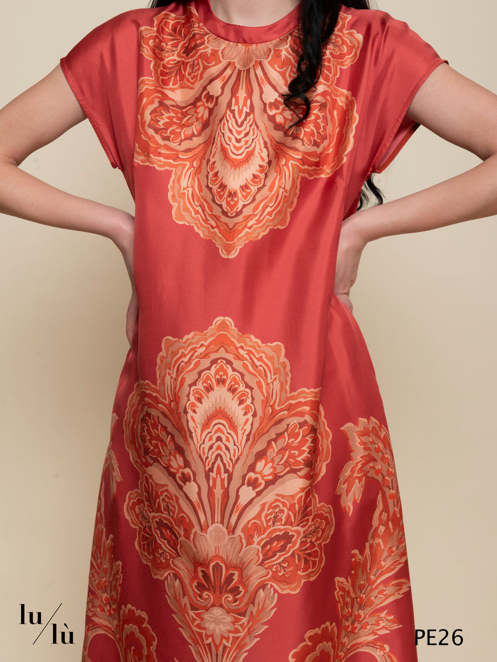 Javier - Abito donna lungo in twill di seta