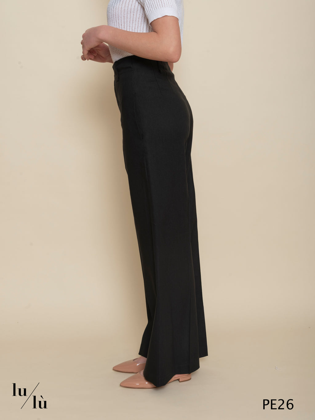 Palma - Pantalone donna sartoriale a vita alta