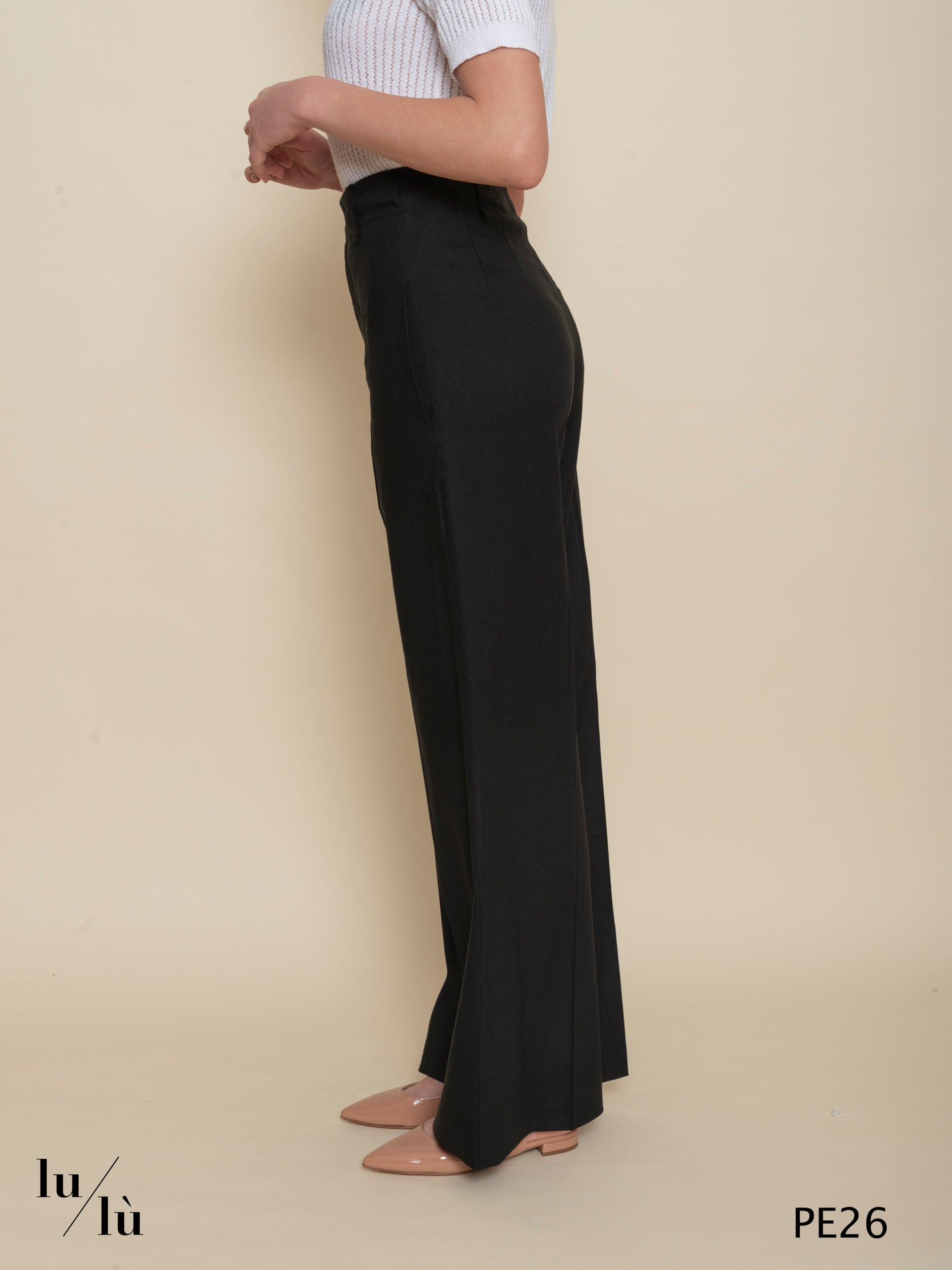 Palma - Pantalone donna sartoriale a vita alta