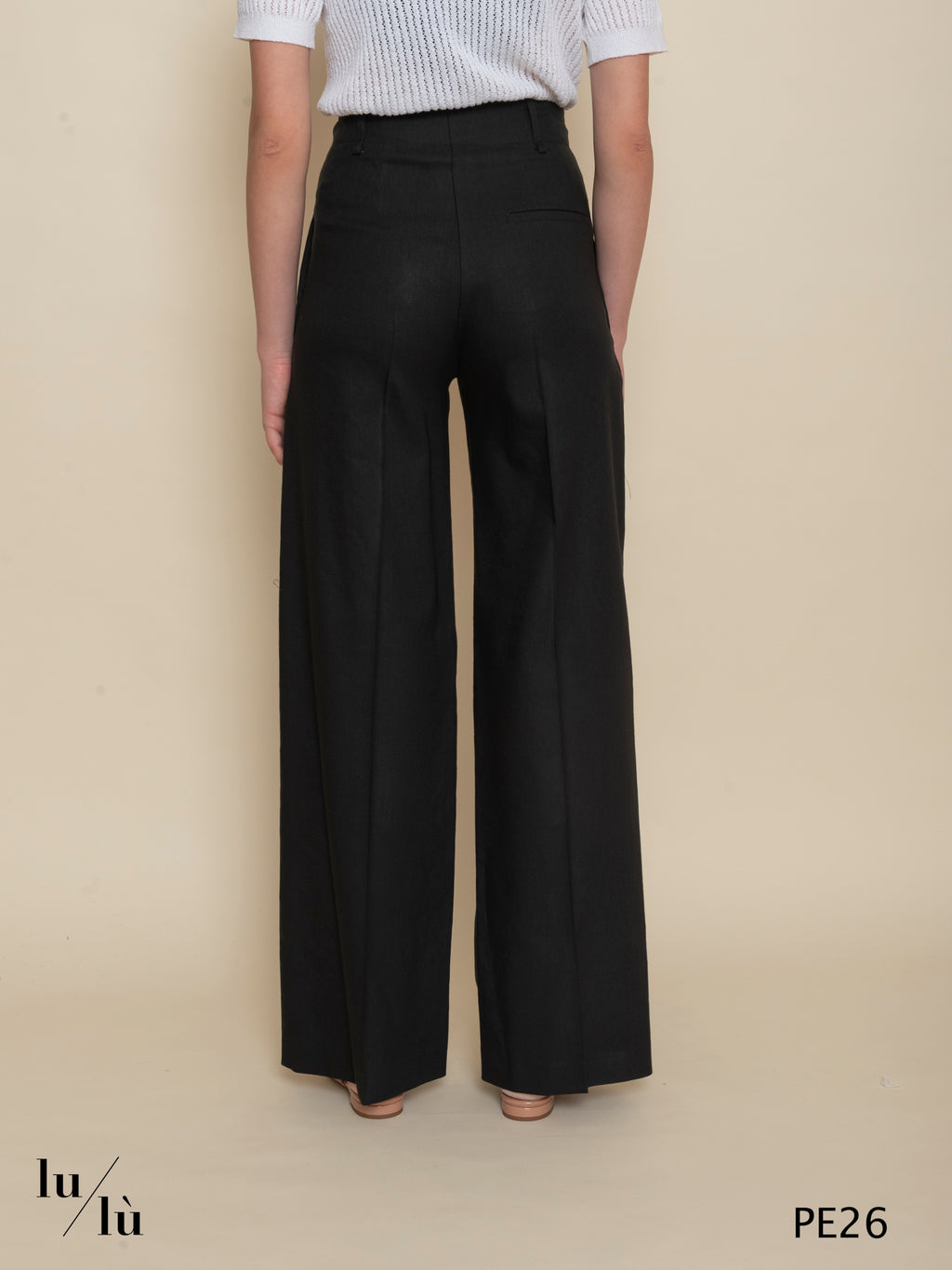 Palma - Pantalone donna sartoriale a vita alta