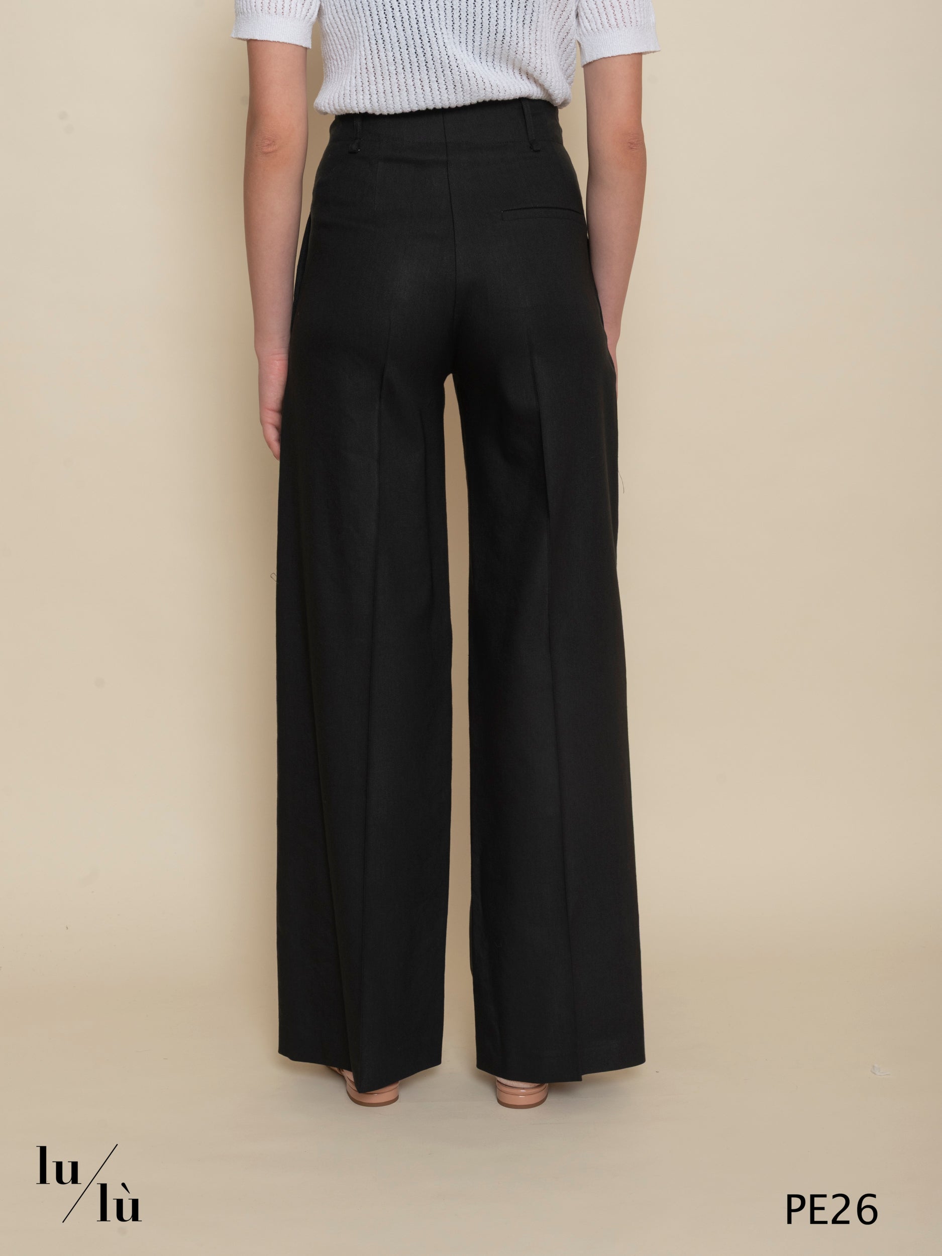 Palma - Pantalone donna sartoriale a vita alta