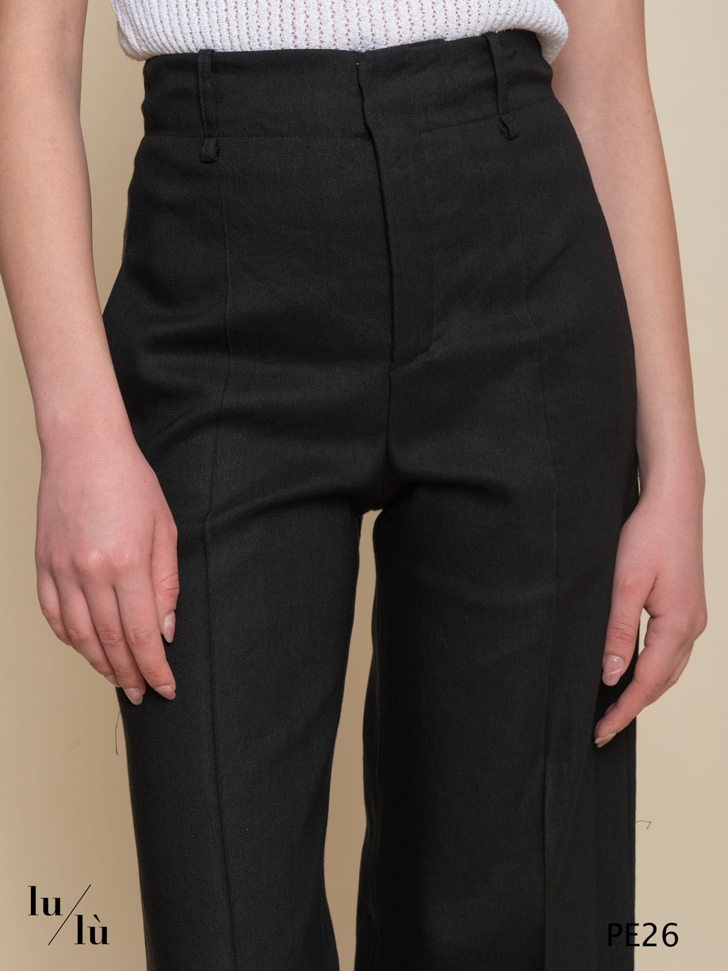 Palma - Pantalone donna sartoriale a vita alta