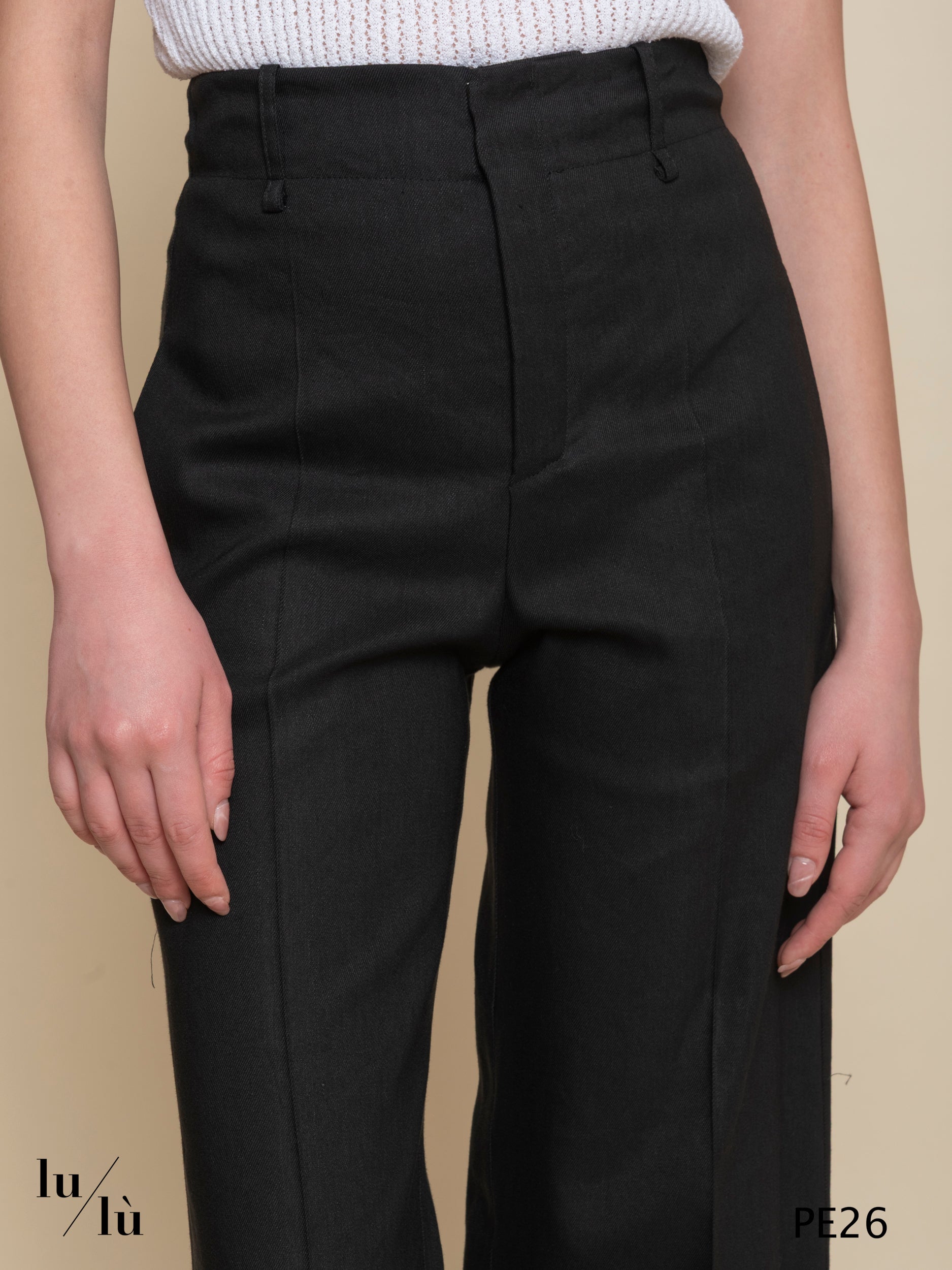 Palma - Pantalone donna sartoriale a vita alta